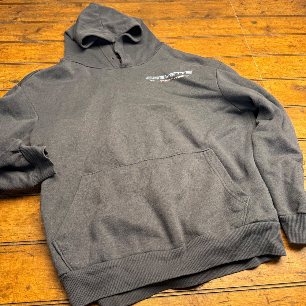 CHEMISTRY Corvette High Speed Graphic Hoodie Men's Size Medium Charcoal‎ Gray